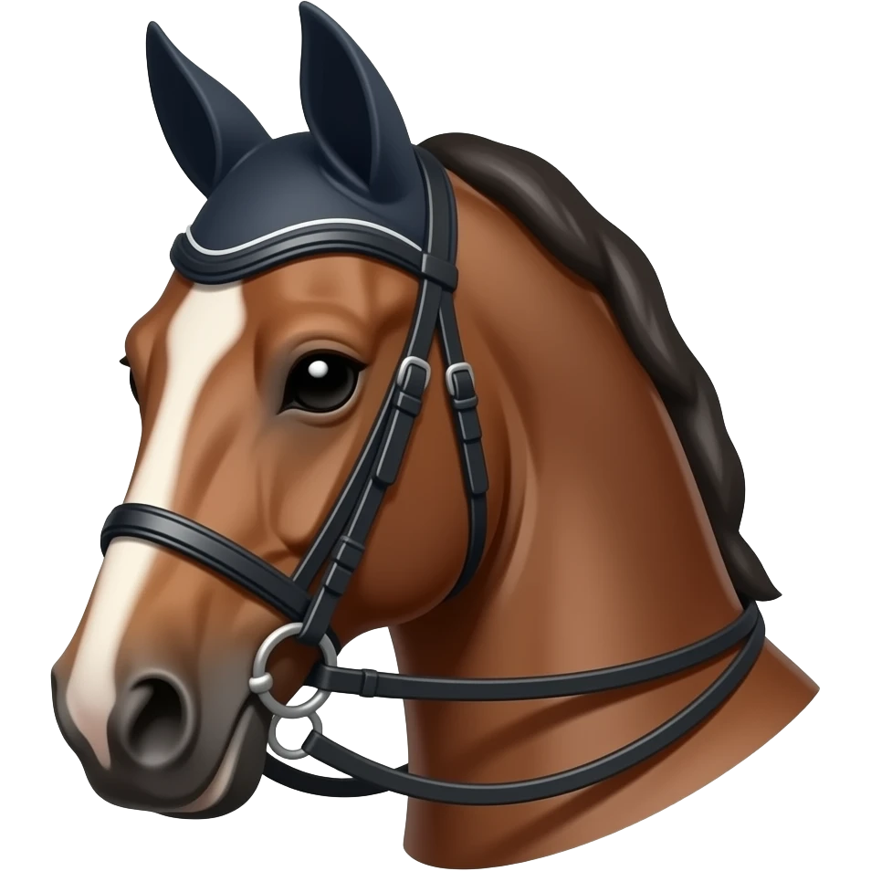 Dressage horse rider head emoji