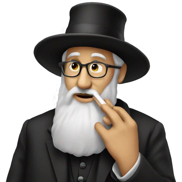 Orthodox rabbi smoking emoji
