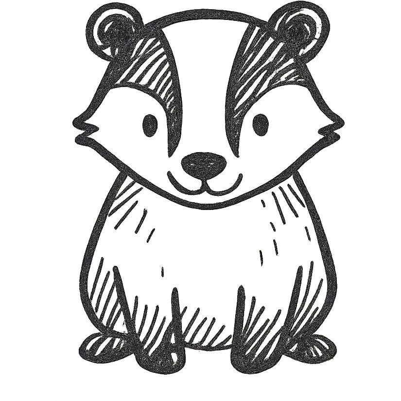 A sweet badger emoji