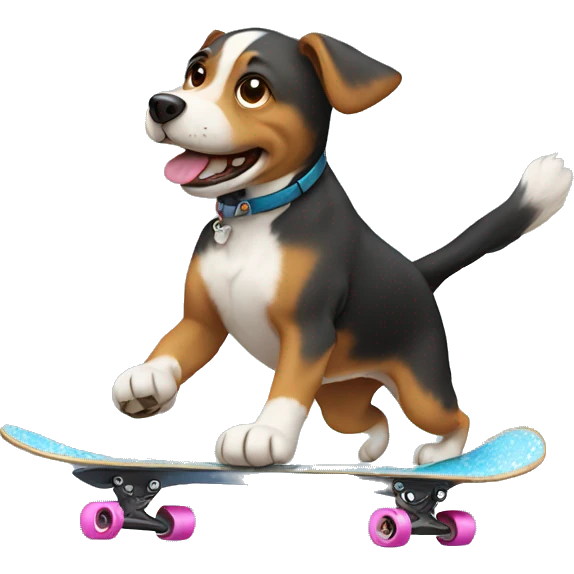 dog skating emoji