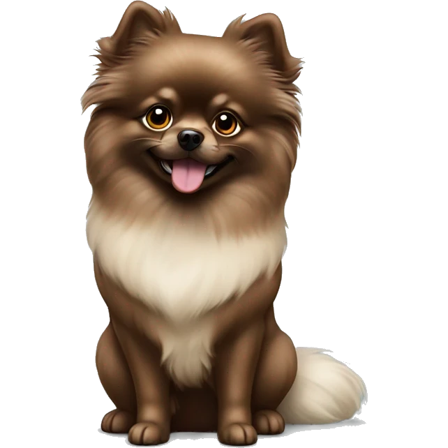 Chocolate tan Merle Pomeranian  emoji