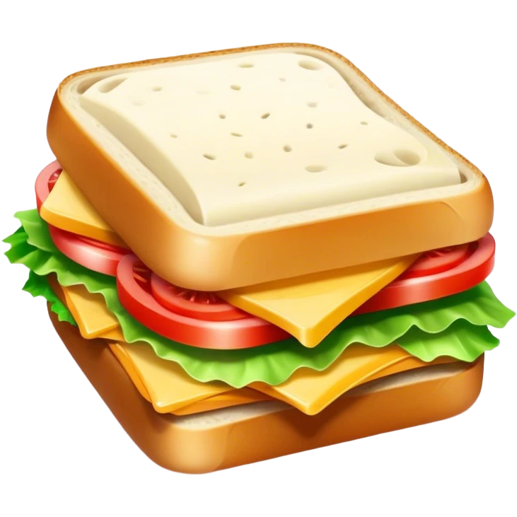 Shiny sandwich emoji