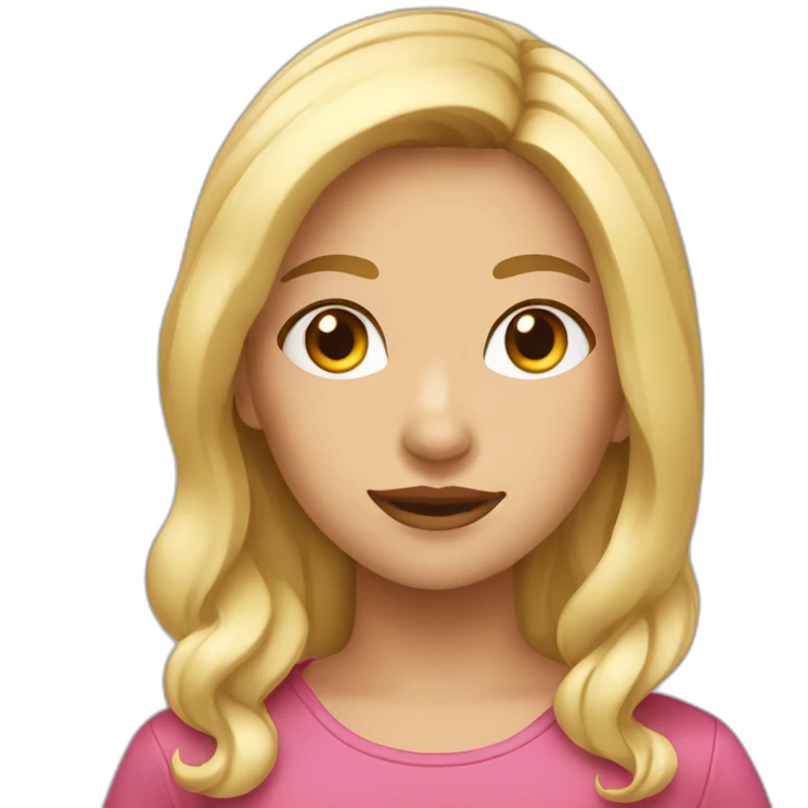 Fille mèche blonde emoji