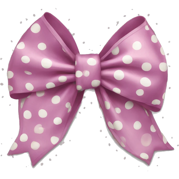 Silk bow with polka dot emoji