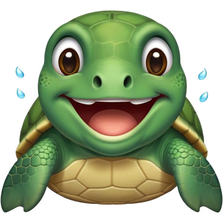 Turtle crying while laughing emoji