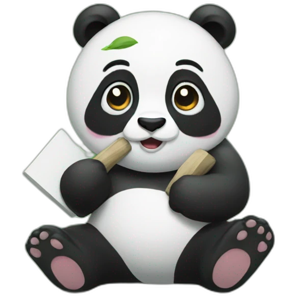 Panda holding a sign that says raid emoji