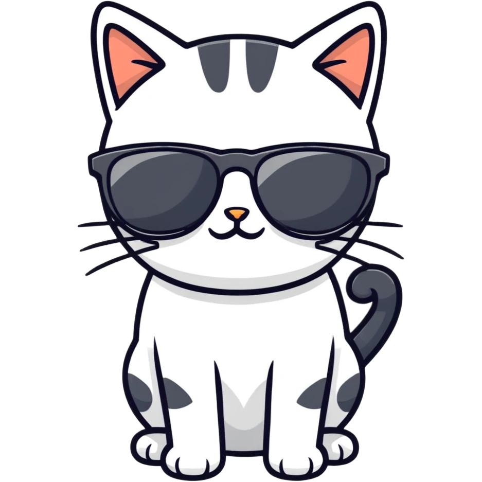 Cat with sunglasses emoji