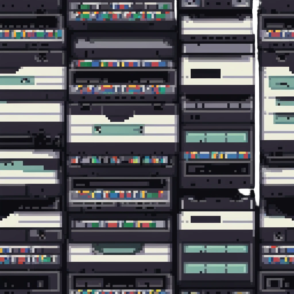 collection of VHS tapes stacked together emoji