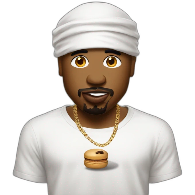 2pac eat macaroon emoji