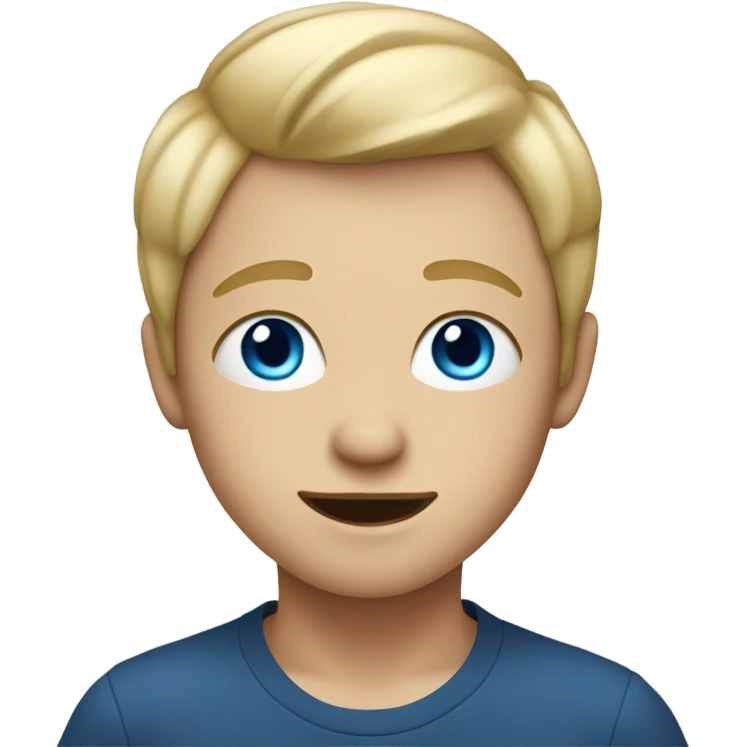 blonde boy with blue eyes emoji