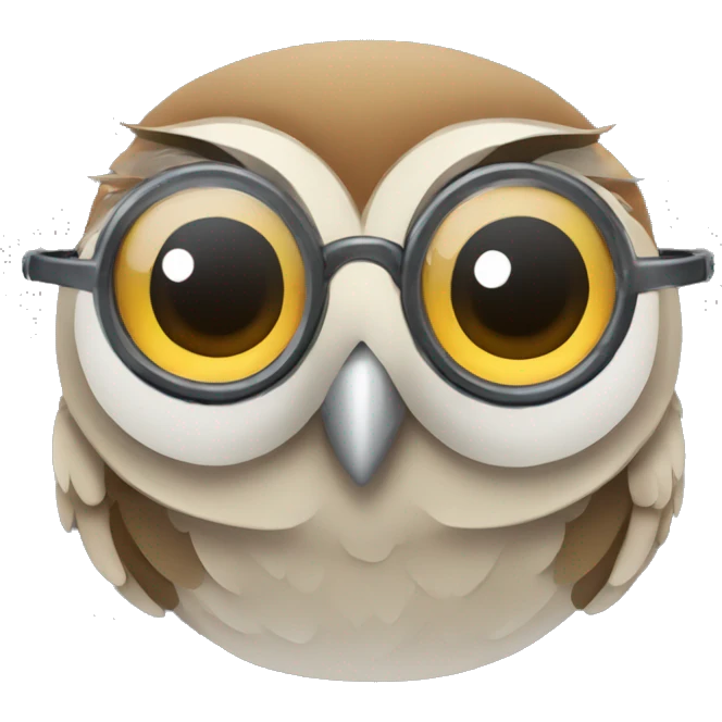 owl who tell a story with monocle emoji