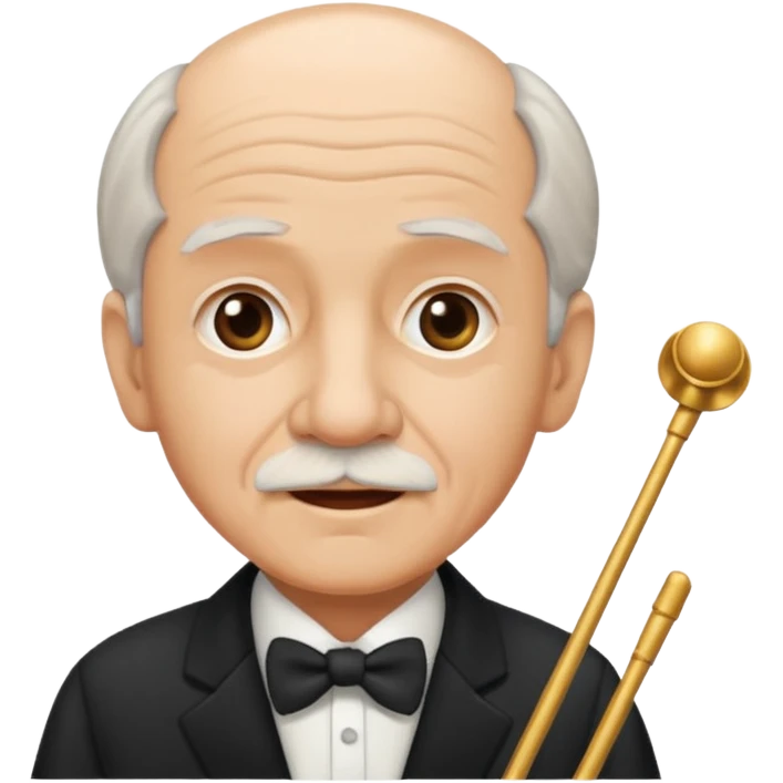 music conductor old man emoji