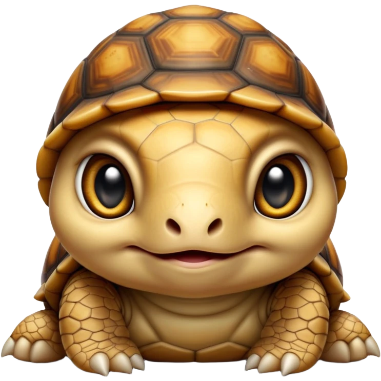cinematic-baby tortoise-realistic--emoji,,-cute-wise-face-peering-ahead-with-calm-determination,-cute large-eyes-reflecting-centuries of wisdom, emoji