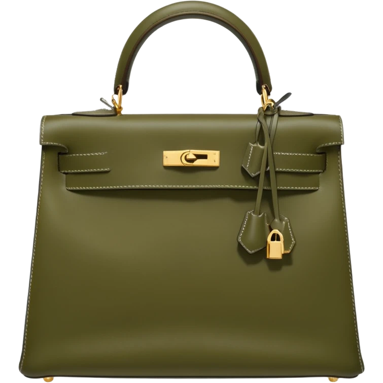 hermes kelly olive color bag emoji