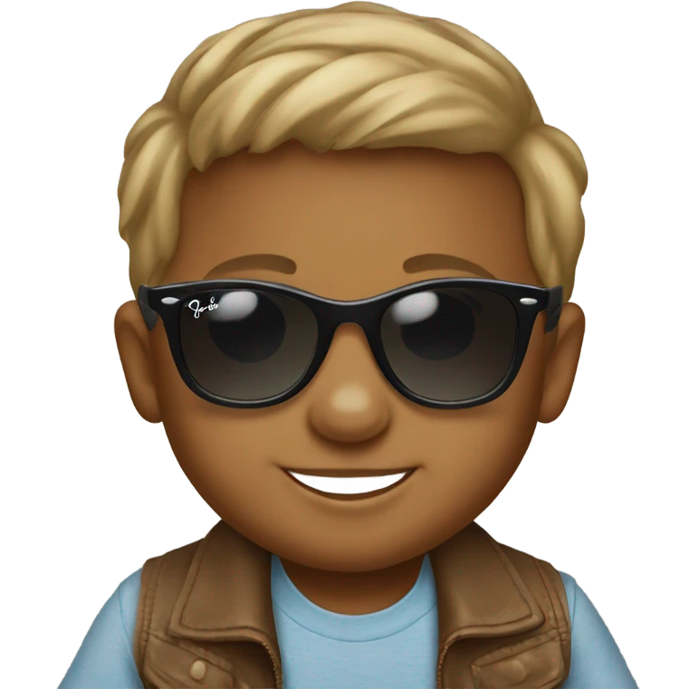 Baby boy wearing ray ban sunglasses  emoji
