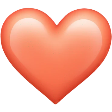 Coral color heart emoji