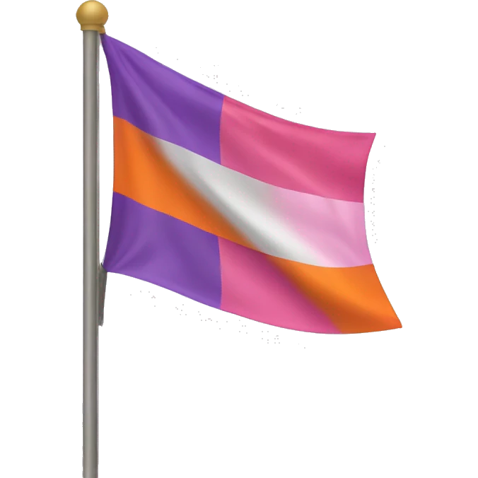 red orange white pink purple flag  emoji