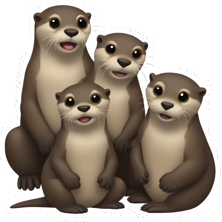 Cuddeling otters emoji