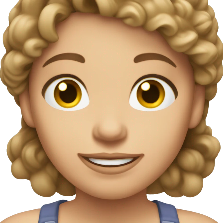 Caucasian bombshell with brown hair emoji