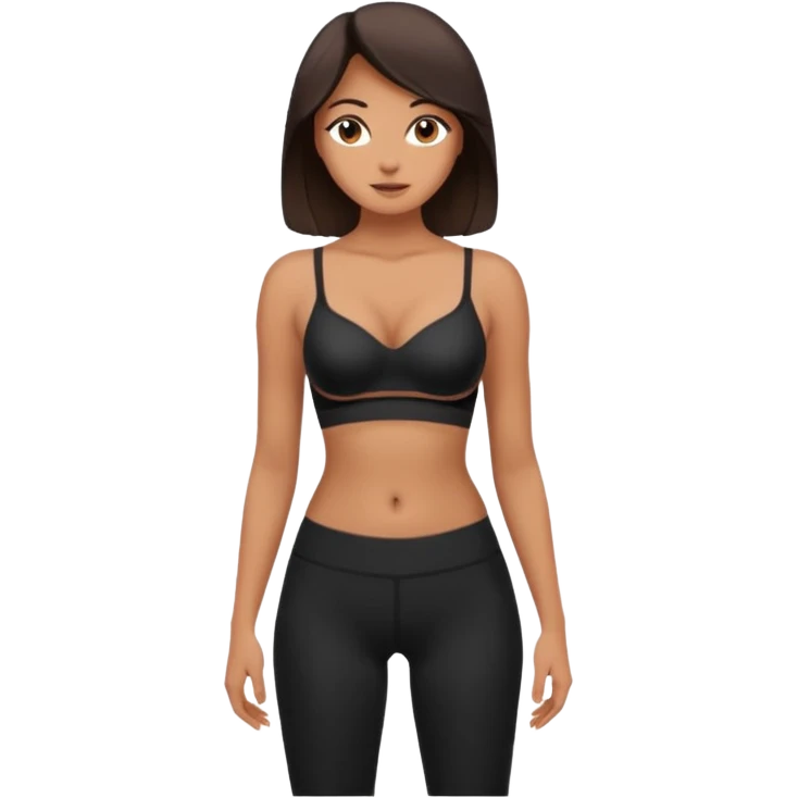 legging brassière noir ventre femme  emoji