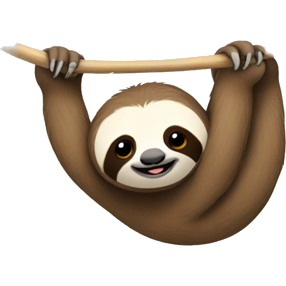 Sloth hanging out emoji