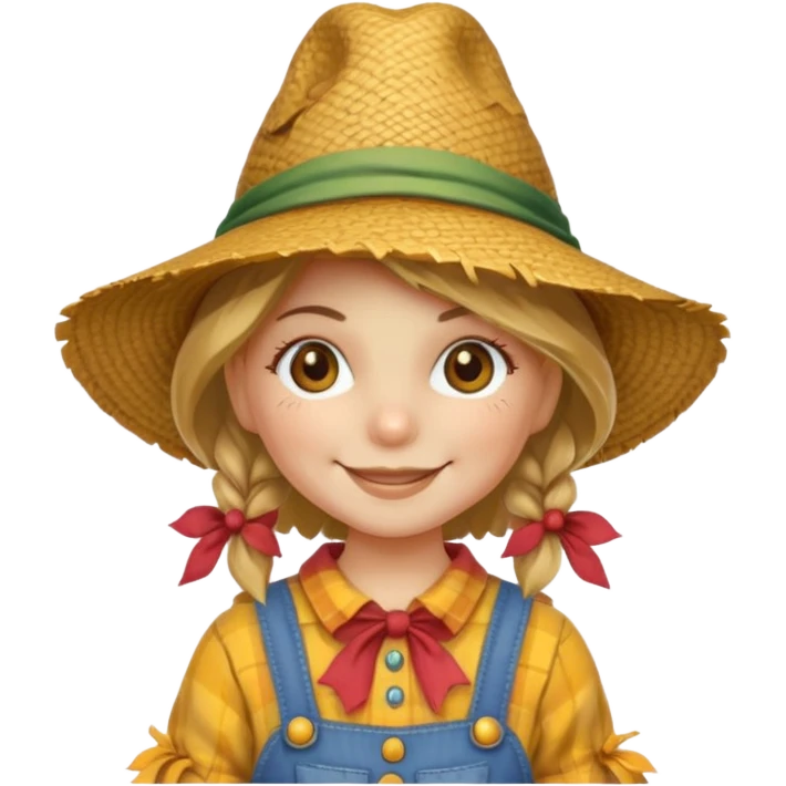 cute girl scarecrow emoji emoji
