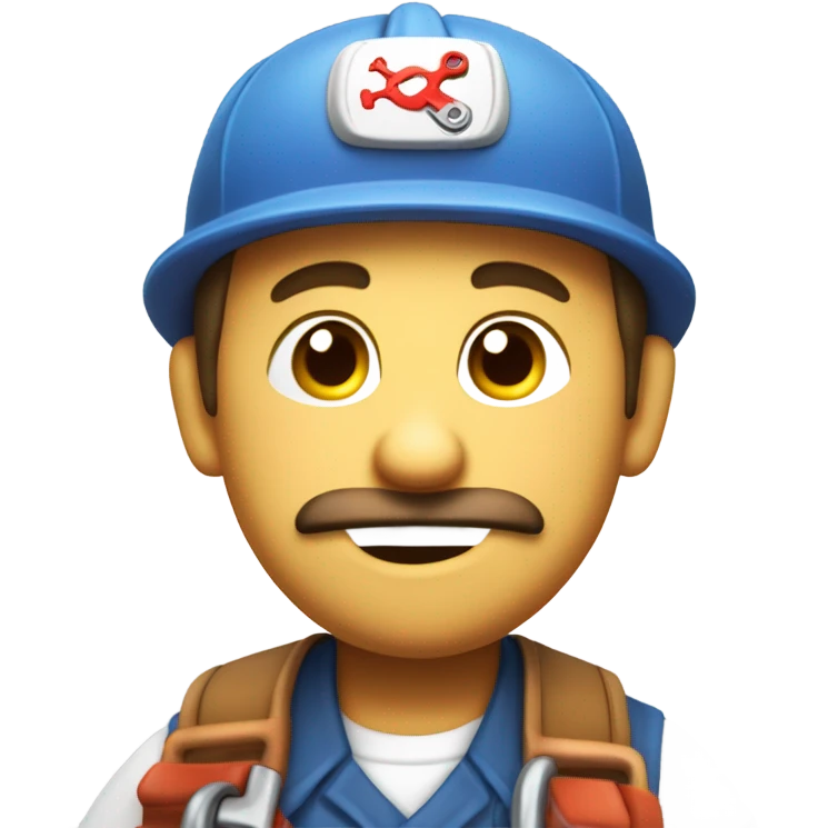 Suspicious plumber emoji