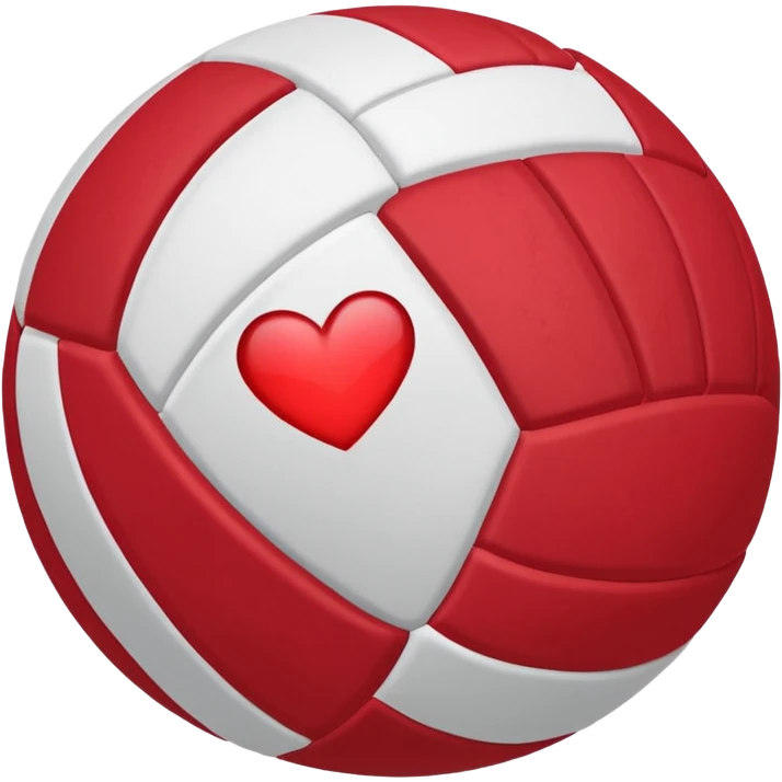 Volleyball with heart emoji