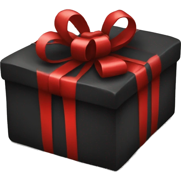 present black and red looks drawn emoji