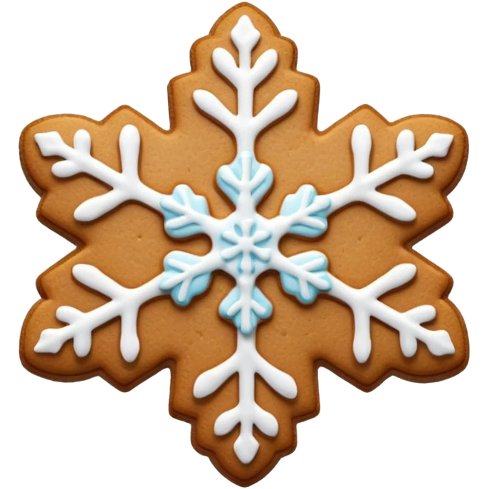 gingerbread cookie in snowflake shape emoji