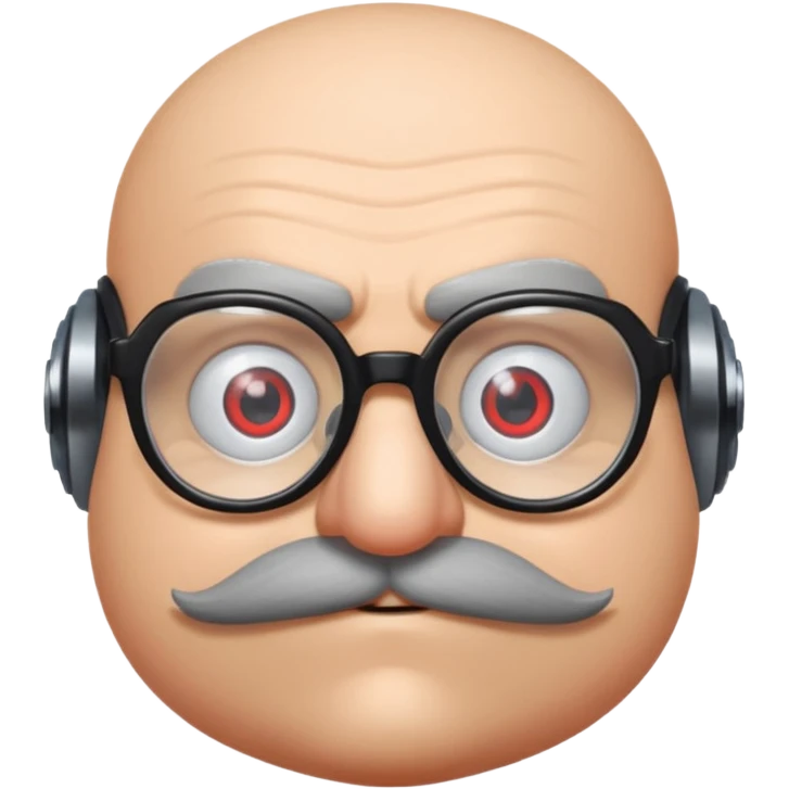 Dr. Robotnik from the Sonic the Hedgehog movie with glasses emoji