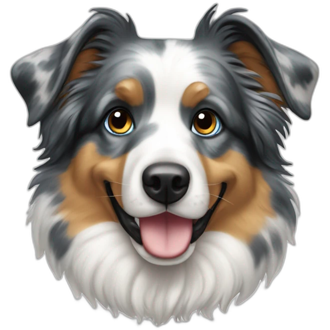 Berger australien bleu merle emoji