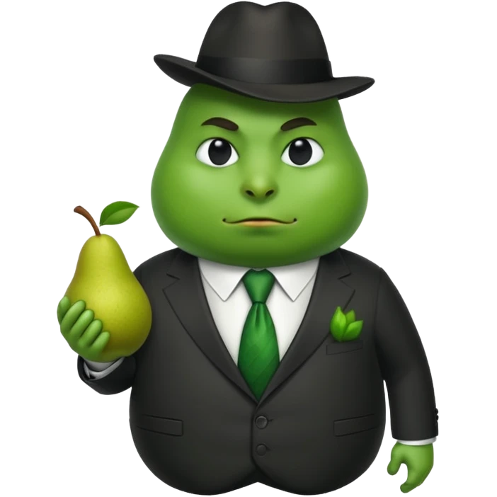 birne verkleidet als mafia boss mit geischt mann soll die brine erkennen  emoji