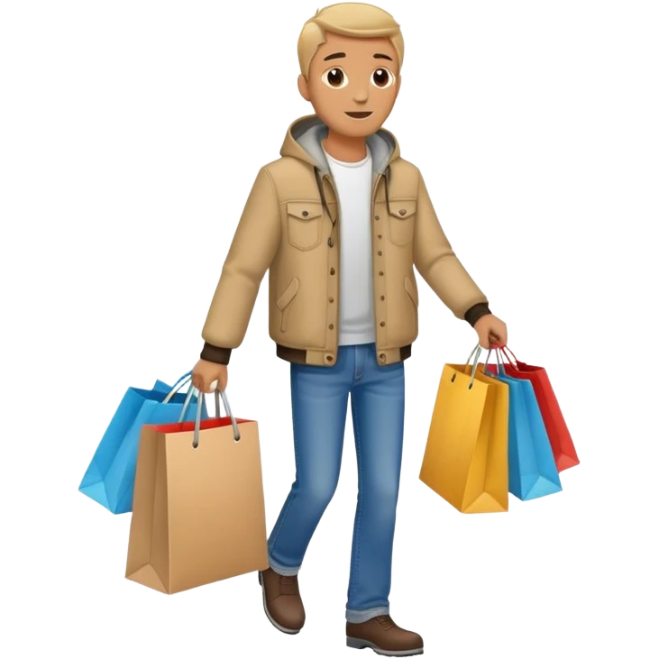 Man is going to go to shopping  emoji