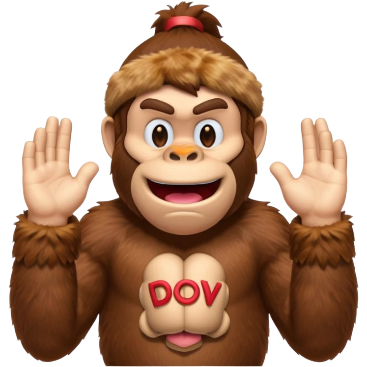 donkey kong making 👌 emoji
