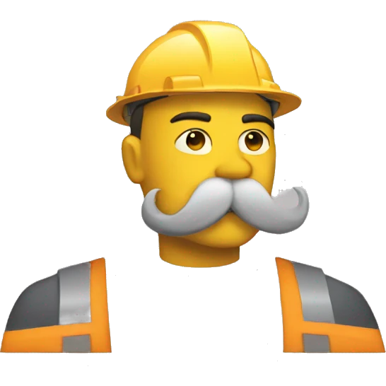 construction crane mustache emoji