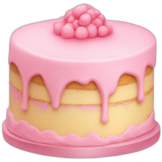 Simple cake with pastel pink frosting emoji