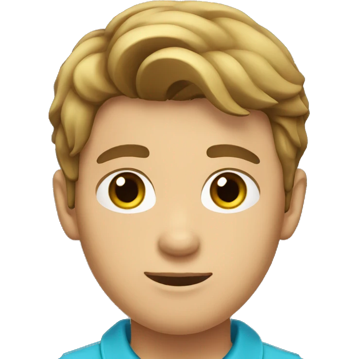 young man with a polo shirt, brown hair emoji