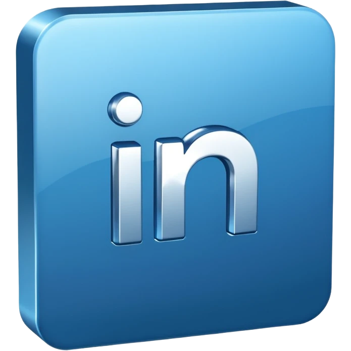 3d linkedin logo (the real Linkedin logo must be used) emoji