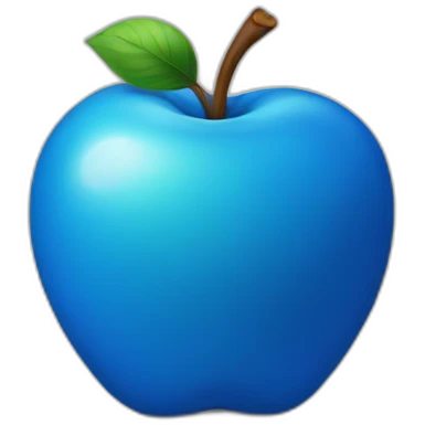 Blue apple emoji