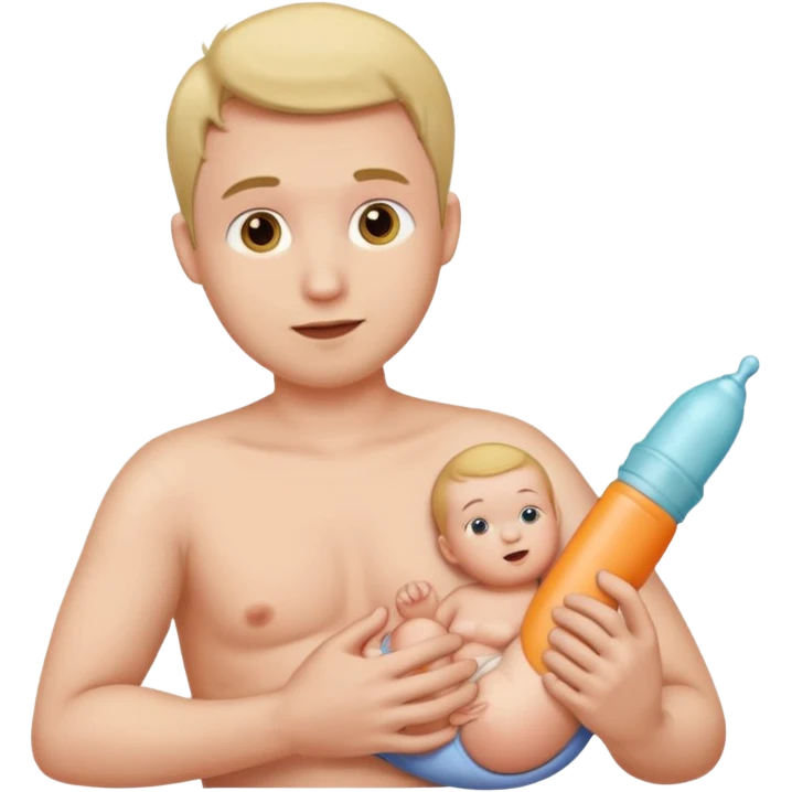 breastfeeding man using dildo  emoji