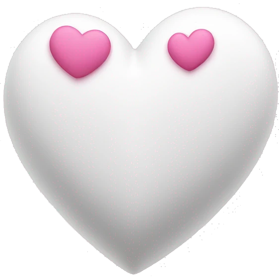 White heart with pink  ྀིྀ emoji