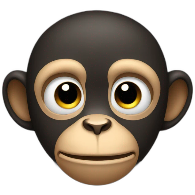 A monkey with black fur (crying) emoji