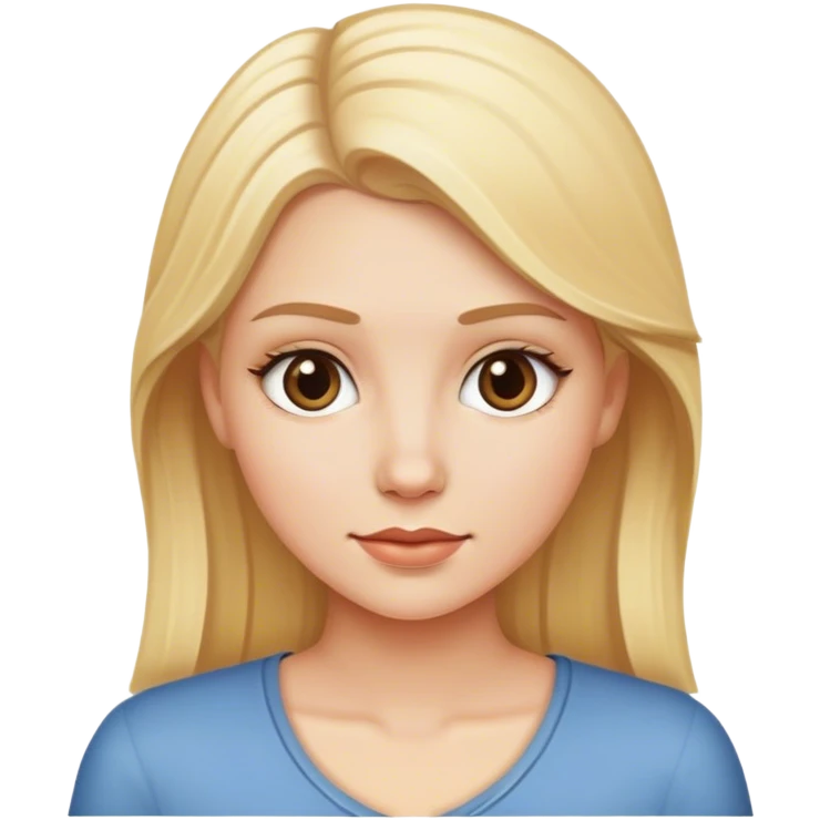 A blonde white girl emoji