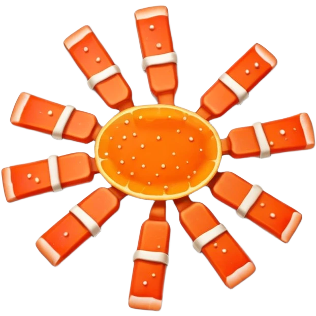 crab sticks on a plate, no text emoji