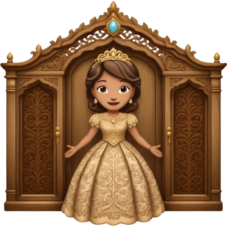 The character in Call Beauty and the Beast: Mrs. Wardrobe emoji
