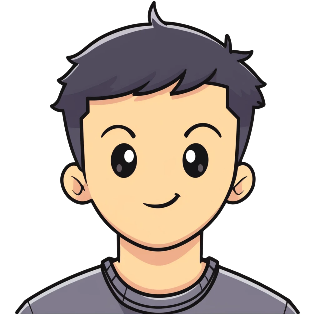 Short black haired male winking, young man with short black hair winking one eye emoji