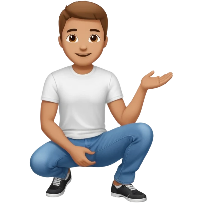 he looks sitting must be on one knee emoji