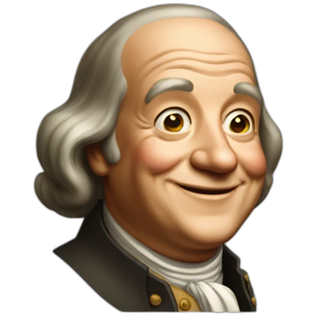 Benjamin Franklin smile emoji