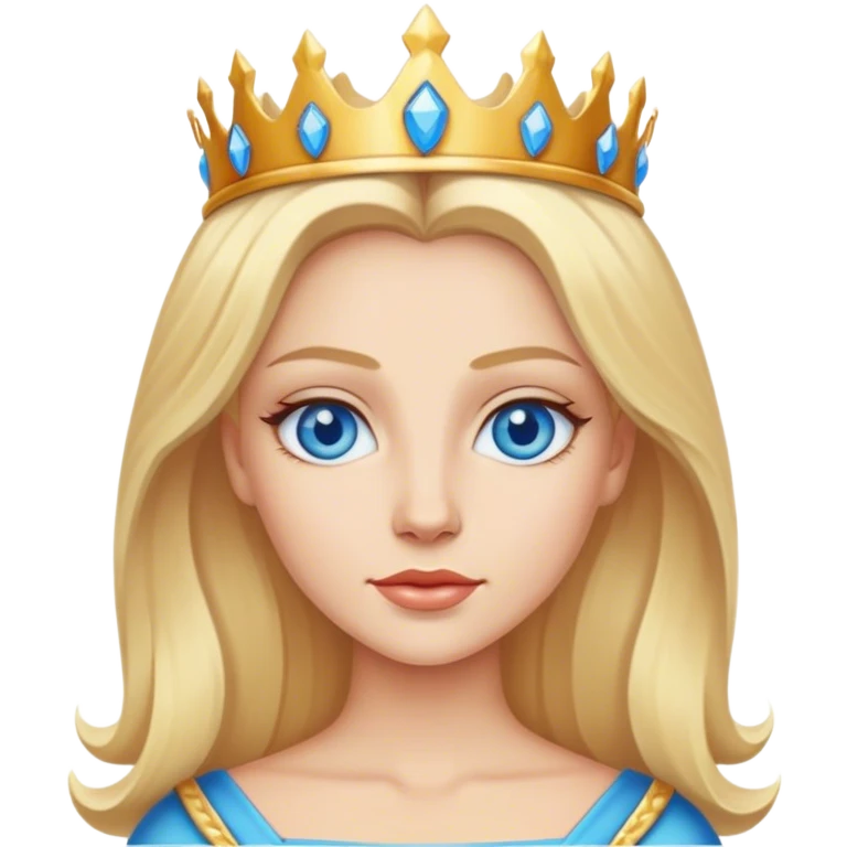 blonde queen blue eyes emoji